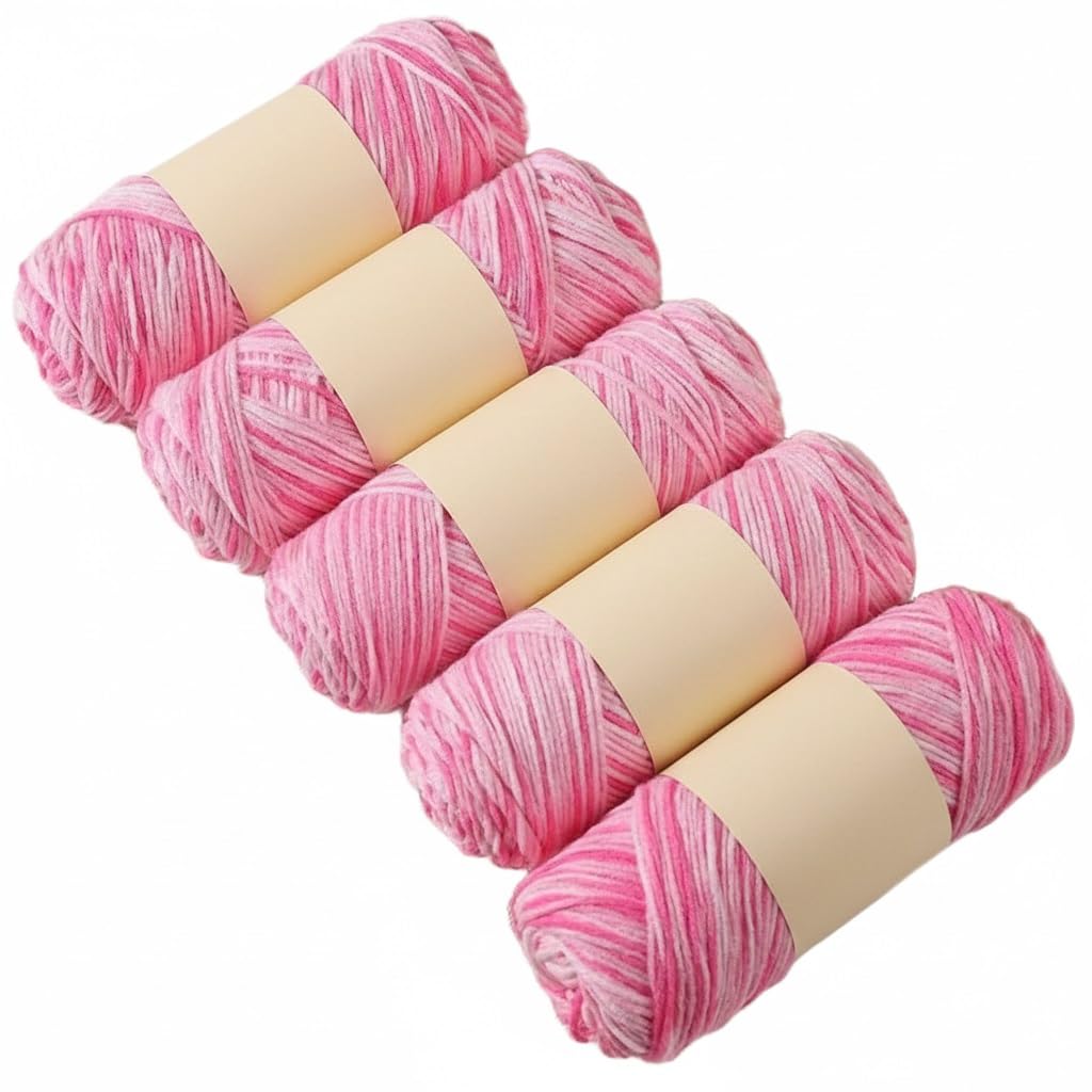 Fil mélangé acrylique teint dans l'espace pour crochet et cordon artisanal 5x100g 150m