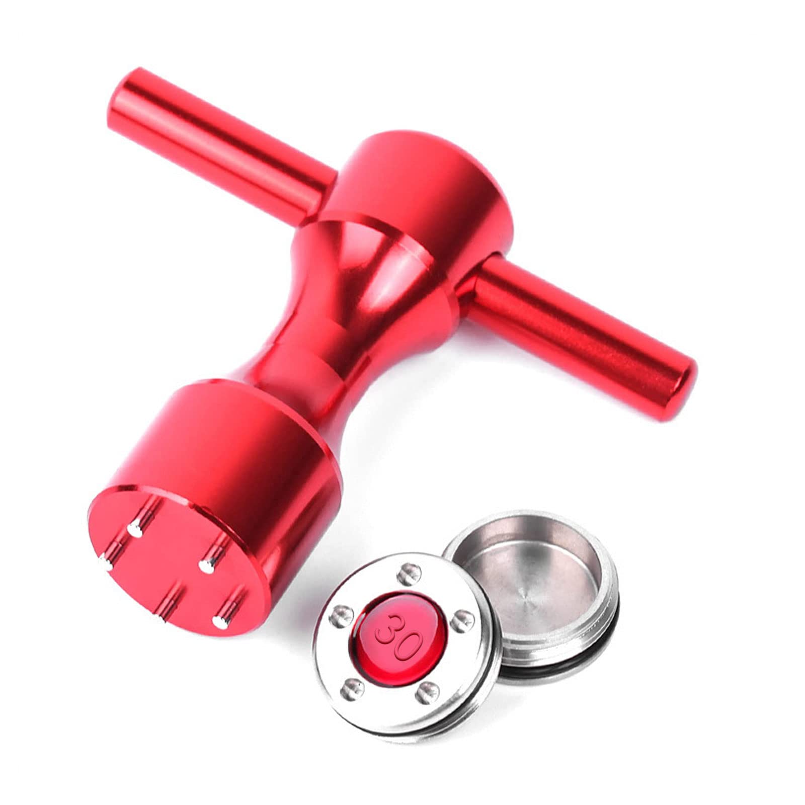 Oukens Red Golf Putter Weights Set, 2Pcs 25-40G Golf Putter Weights And Golf Wrench Spanner Tool For Scotty Cameron Putters (30G)