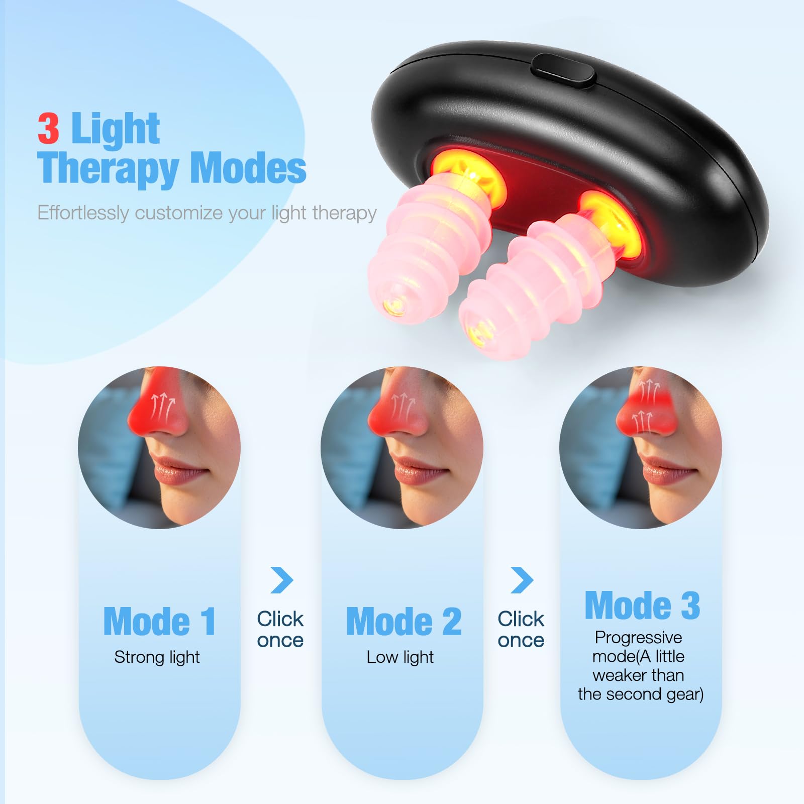 Sinezy Confort Pour Le Nez Trois modes d’intensité réglables Compact et nomade
