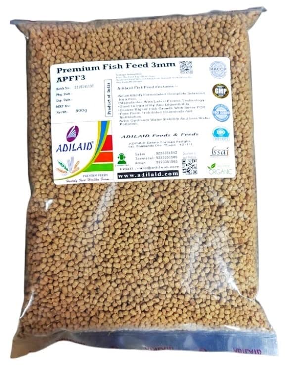 ADILAID Premium Floating Fish Feed Pellet (3mm) 800 GMS for Young, Adult, Senior Fish (B0BJ75HKD4) Amazon Price History, Amazon Price Tracker