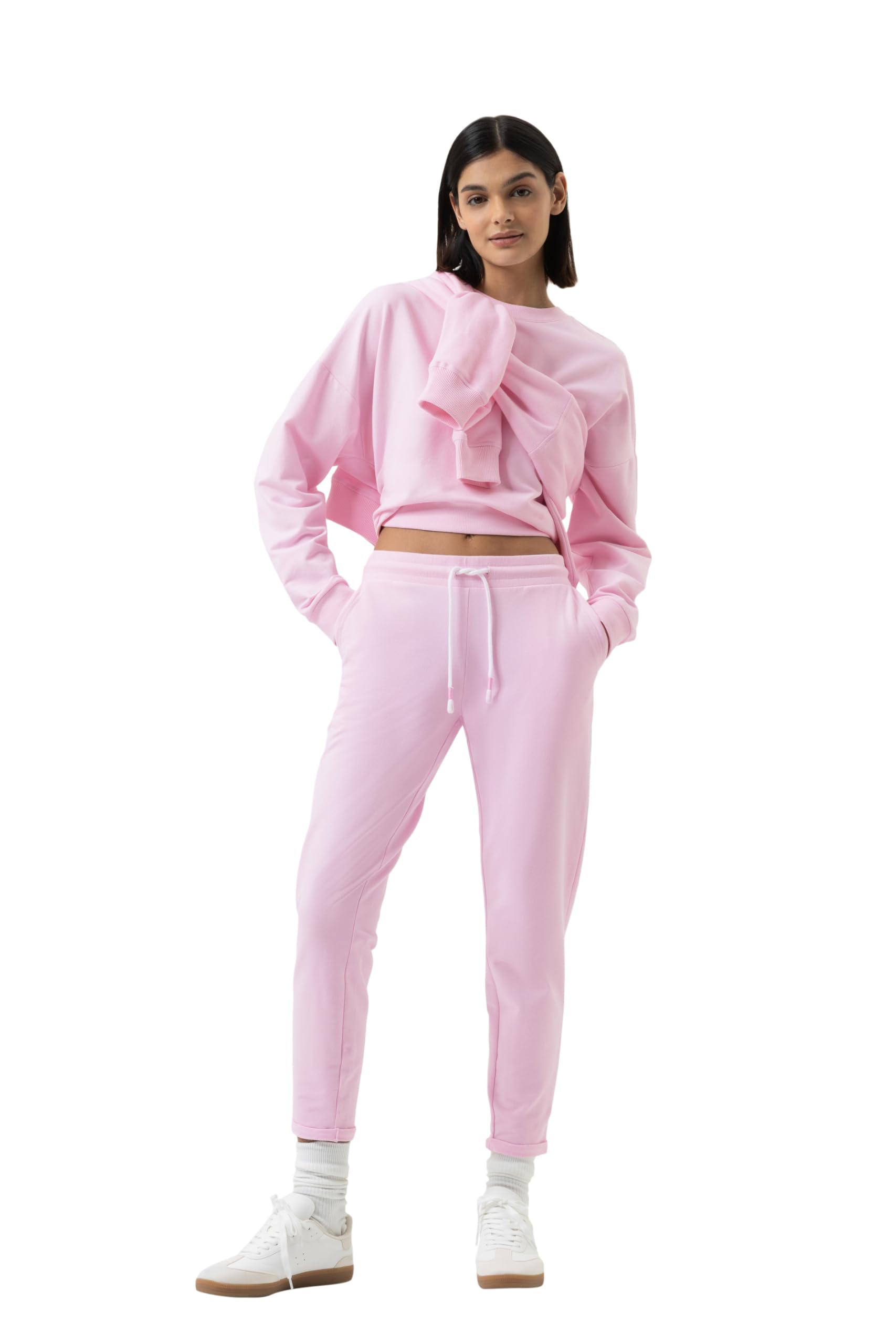 Mey Damen Hose knöchellang: Schmale Jogginghose, Knöchellang, Komfortbund mit Kordelzug, Mit seitlichen Taschen, Umgeschlagenes Bein, Serie Cozy Nights