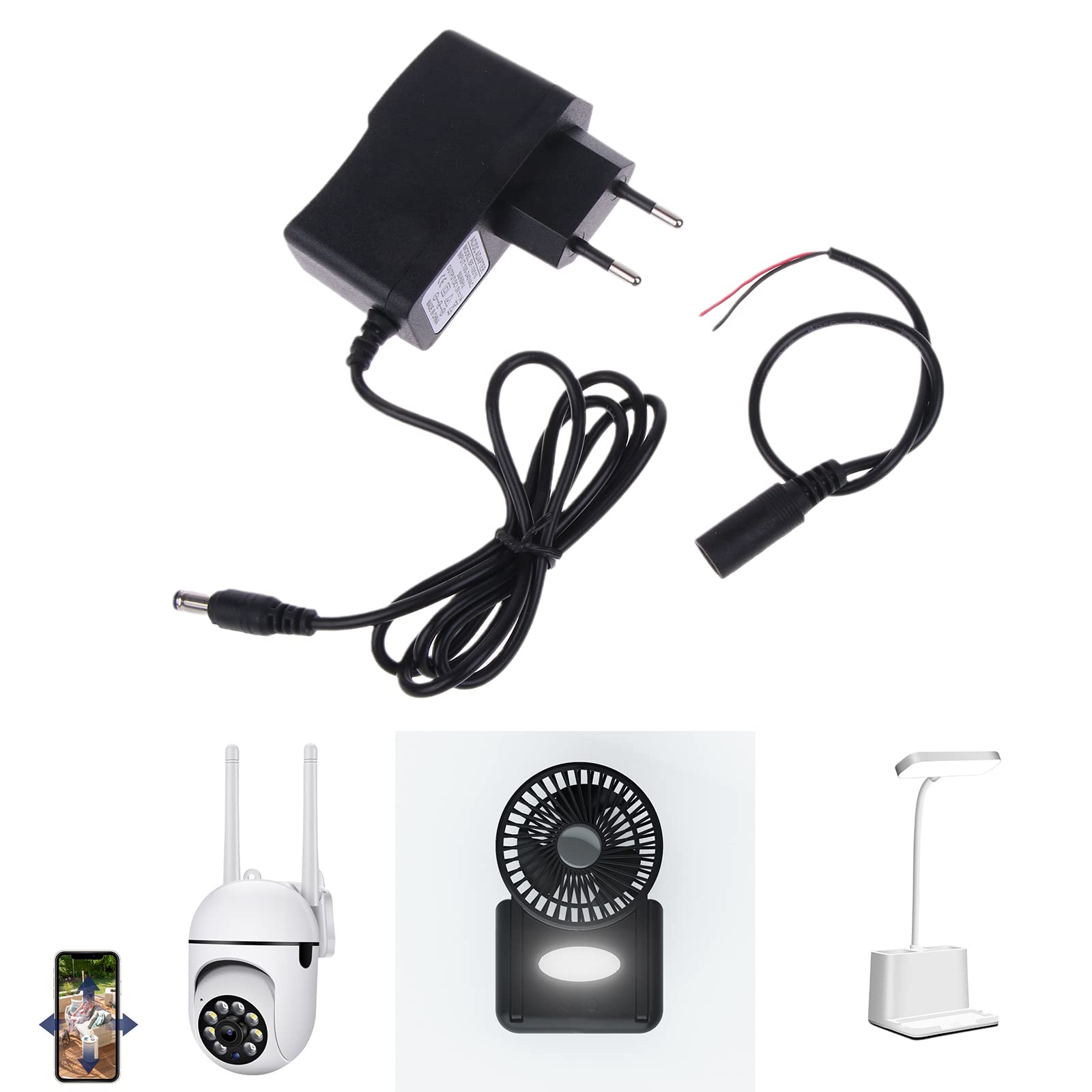 Batteria di ricambio 1,5 V 1 A alimentazione 100-240 V cavo 2 pin spina USA LR3 LR6 LR14 LR20 AA plastica nera