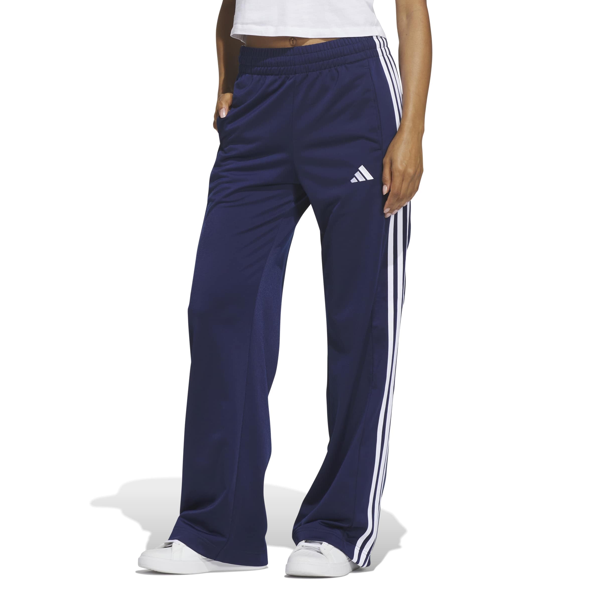 adidas Womens Tricot 3 Stripe Snap Casual - Green