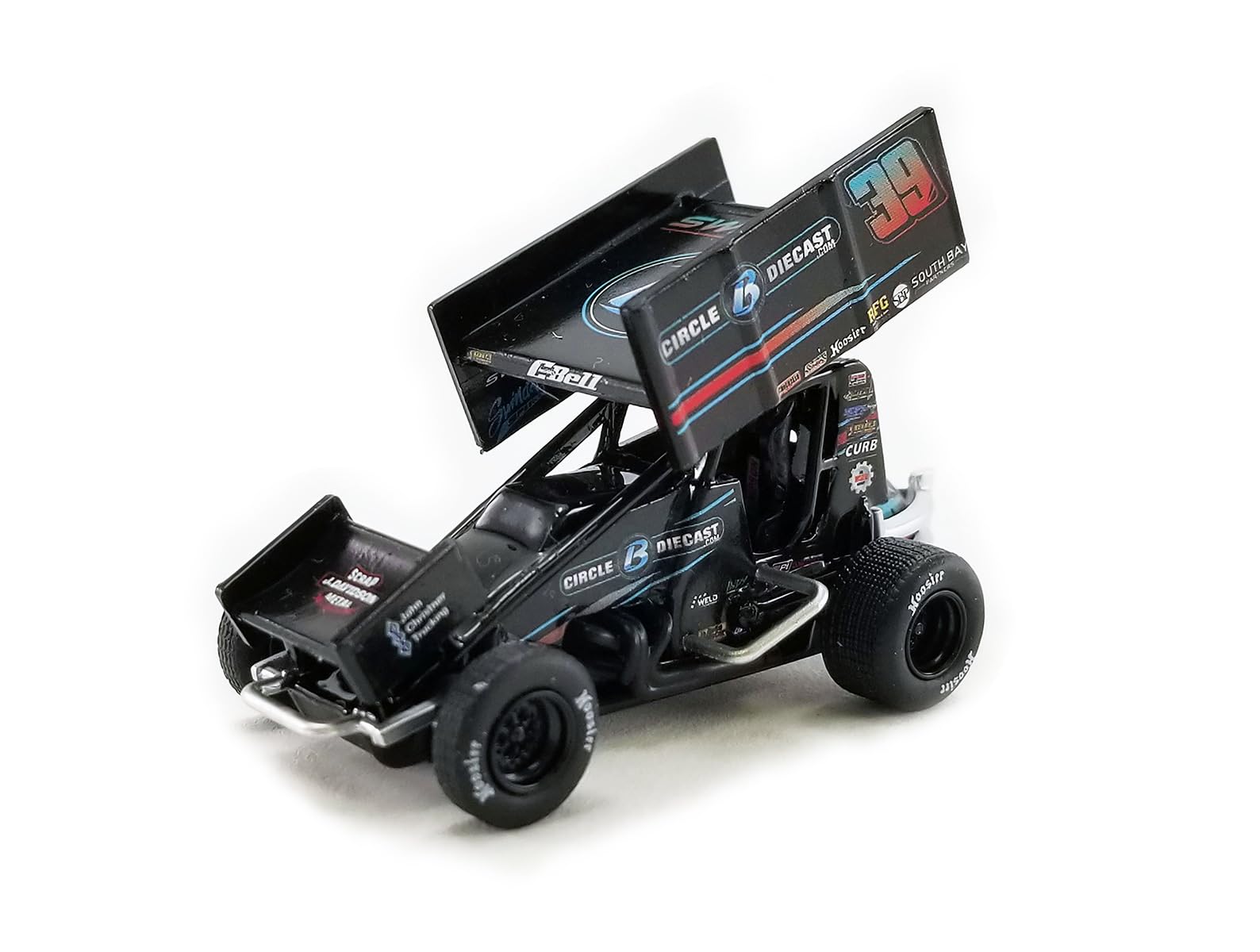 2022 Winged Sprint Car #39, Black - A6422013-1/64 Scale Diecast Model Car