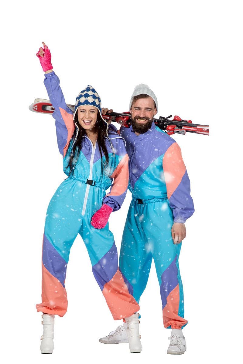 WILBERS & WILBERS 4209 - Combinaison de ski pour femme des années 80, combinaison rétro pour les soirées à thème après-ski, le carnaval