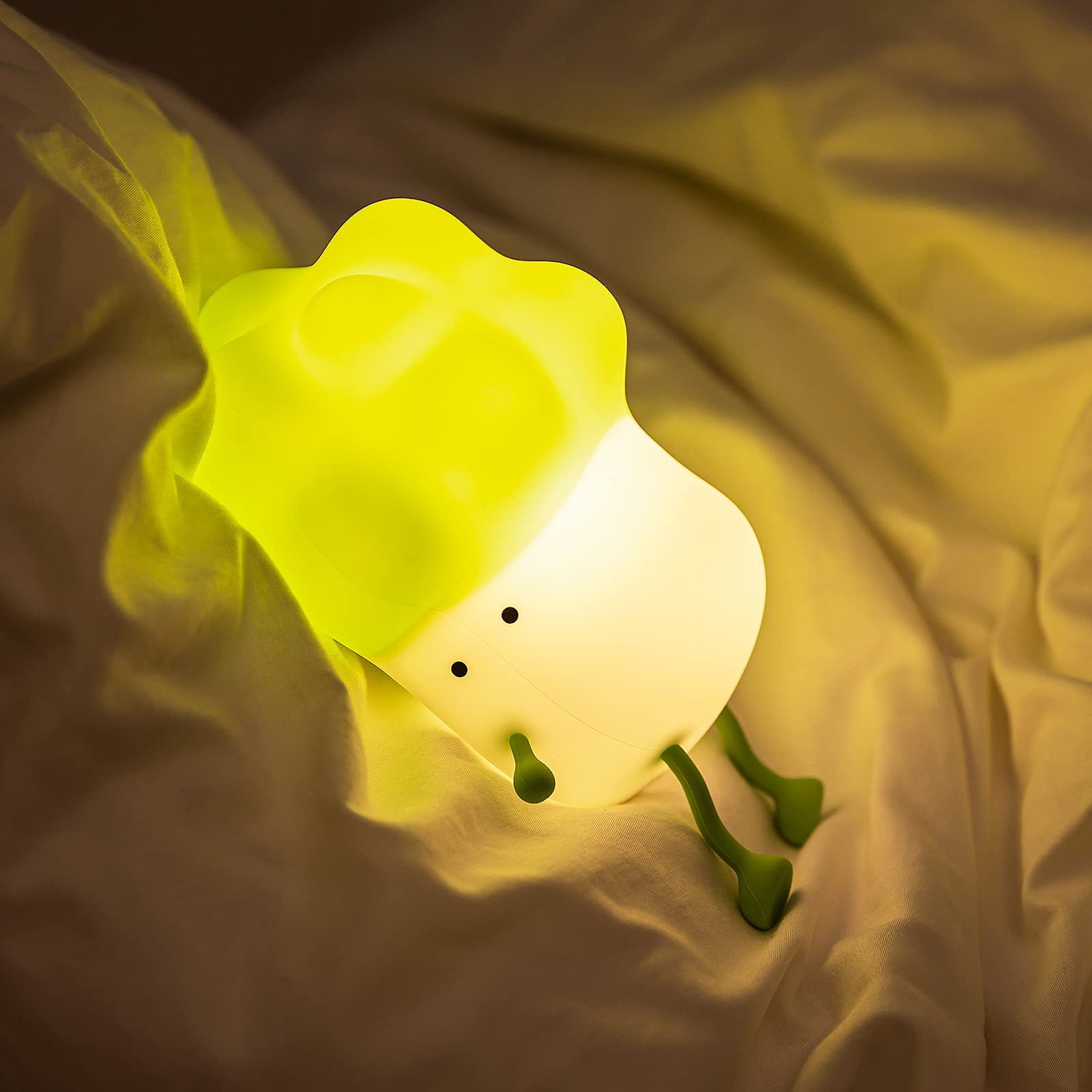 RAZURE Mini lámpara LED de escritorio, bonita lámpara táctil de silicona con temporizador, luz nocturna portátil ajustable para niños, estudiantes, regalos, adornos de escritorio