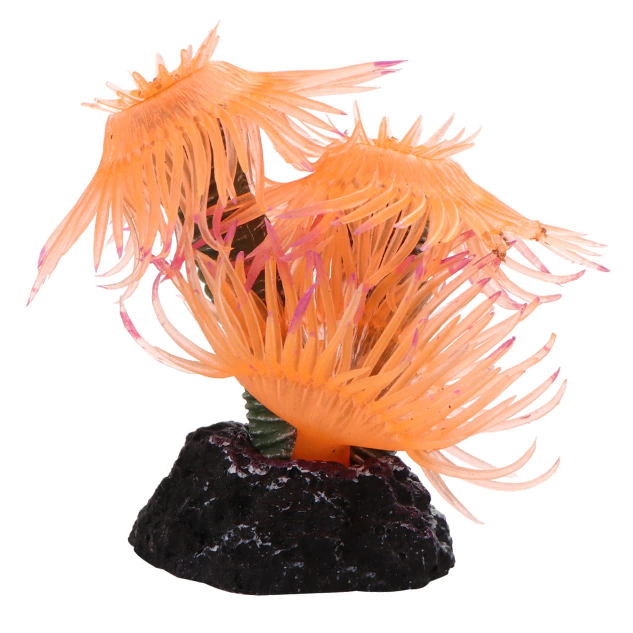 Toddmomy 1Pc Artificial Coral for Aquarium Coralline Fish Tank Decoration Orange Fake Coral for Underwater Scenes Aquatic Environments