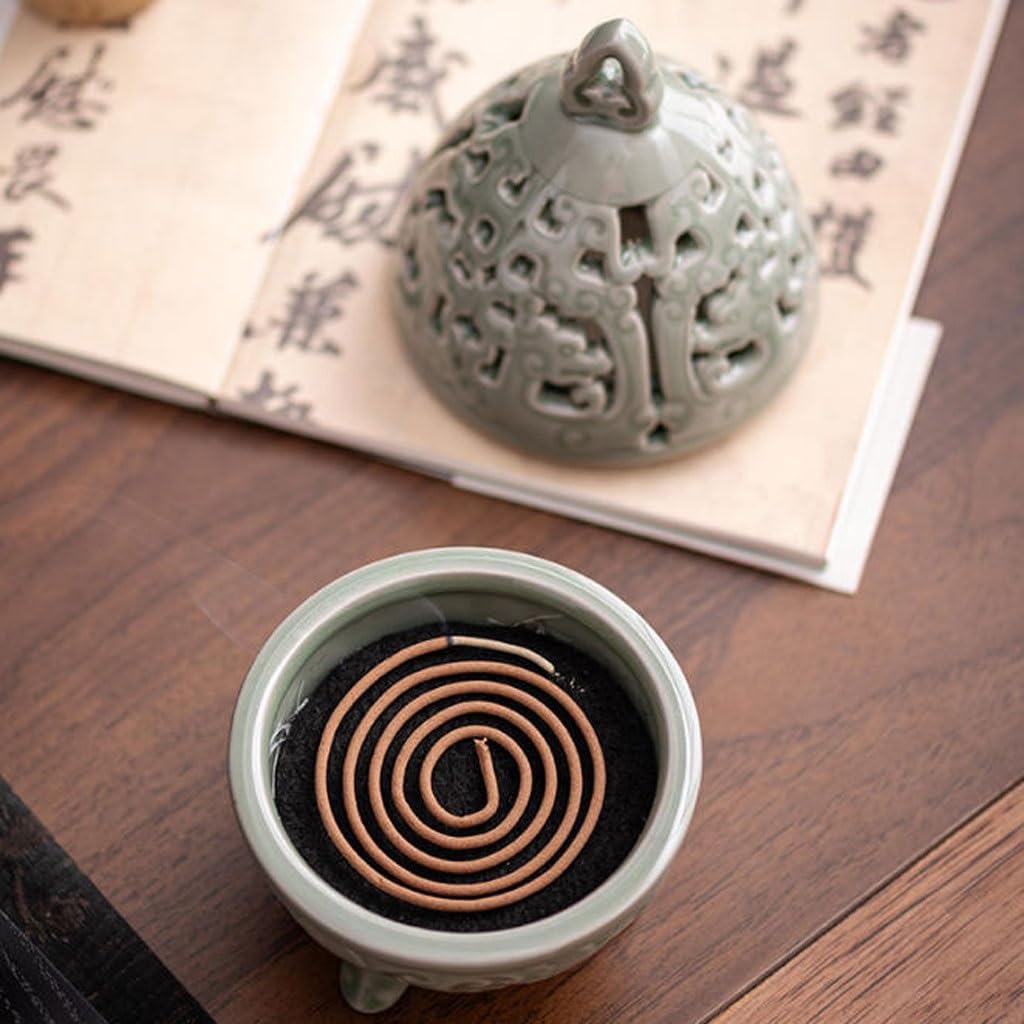 Bruciatore Di Incenso Bruciatore Di Incenso Ceramica per La Casa, Porta Incenso Creativo Dipinto A Mano, Decorazione Della Casa, Piastra Di Offerta Buddha, Torre Di Incenso Porta Cono Di Incenso