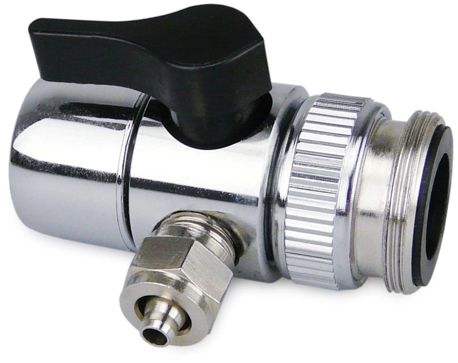smardy Válvula desviadora para grifo con adaptador M22xM24 – salida de manguera 1/4" (6,35 mm) – conecta filtro de agua u ósmosis inversa al grifo de la cocina – sin obras ni fontanero