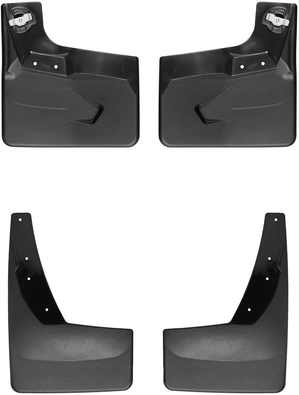 WeatherTech Custom No Drill Splash Guard MudFlaps for Ford Expedition Max, Front & Rear Set (110088-120155), Black