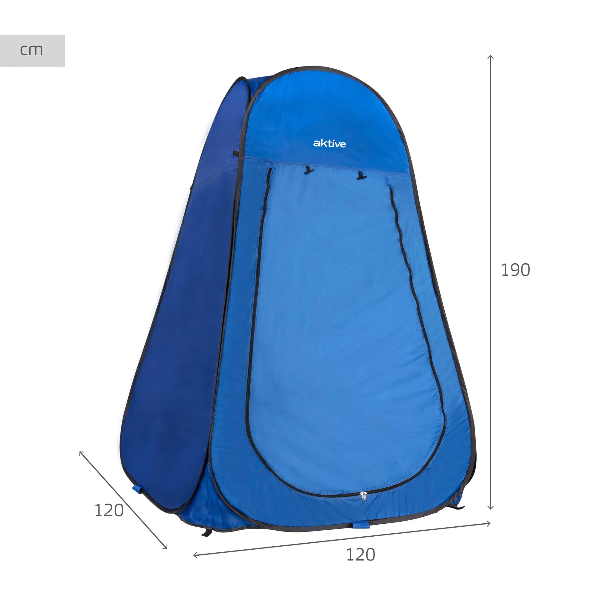 AKTIVE Tenda da campeggio con doccia e spogliatoio 120x120x185 cm, Pieghevole, Impermeabile