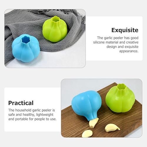 Miniatura 9 de Pelador de ajo de silicona, 2 piezas, pelador de ajos, removedor de piel de ajo de silicona, tubo de pelado de ajo, desollador de ajo, herramientas