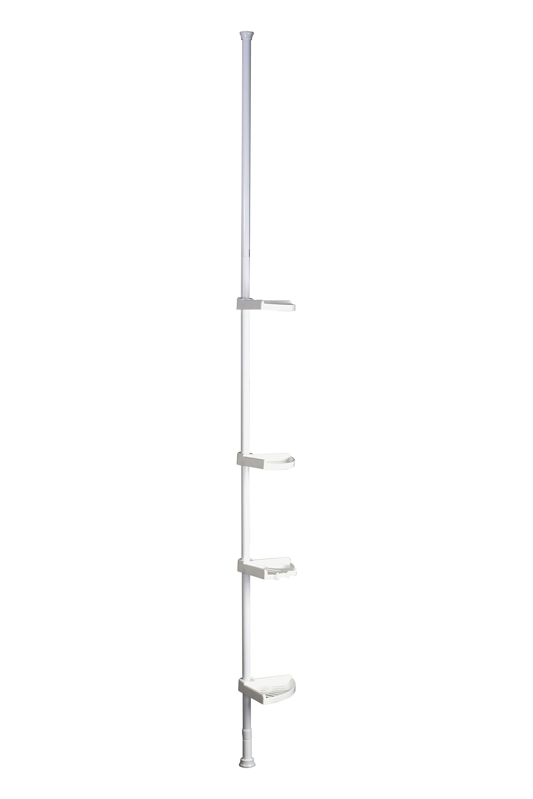 Premier White Housewares 4-Tier Corner Shelf,