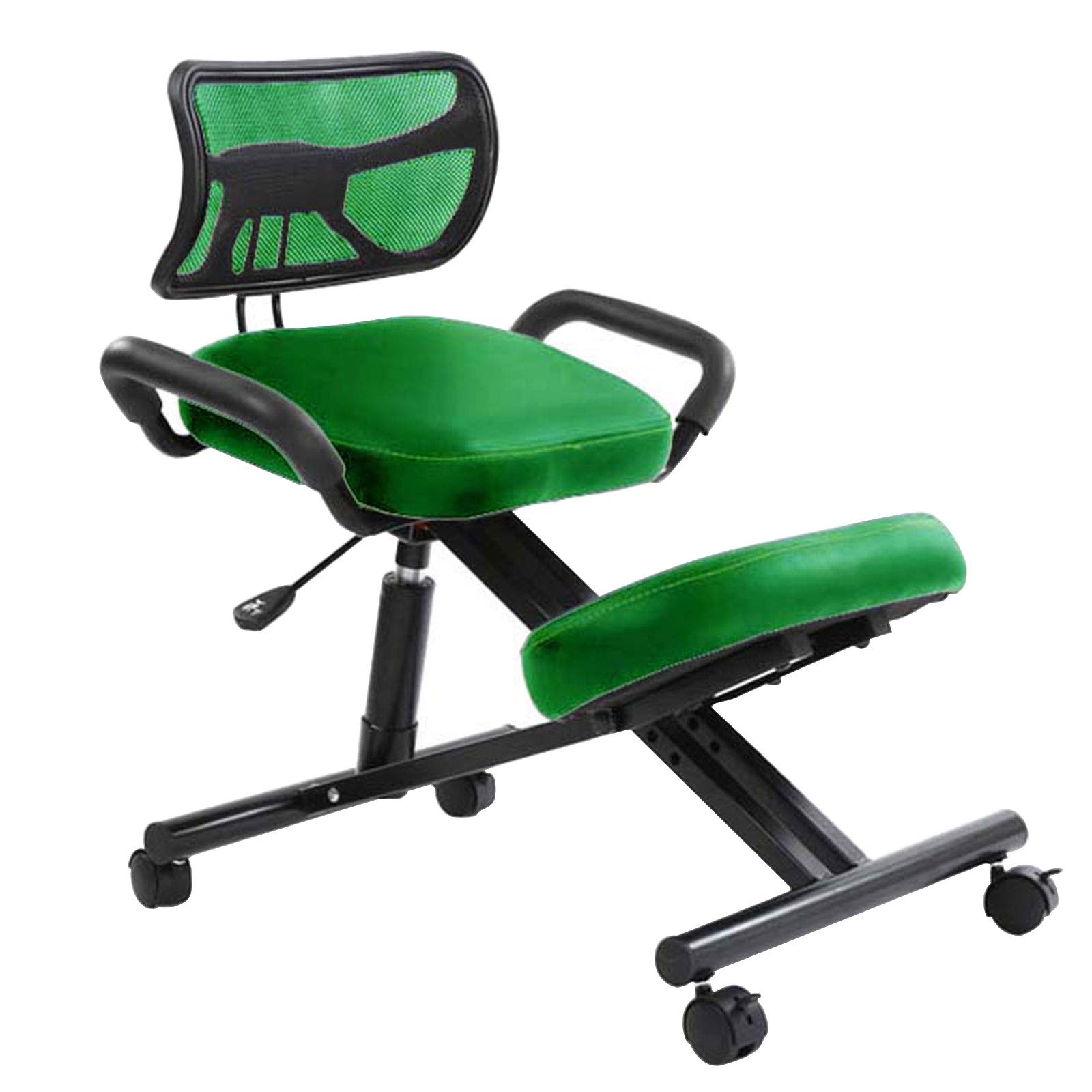 ELQ Sedia Ergonomica Inginocchiata, Sgabello per Ginocchio Regolabile in Altezza, Sedile Correttivo Posturale per Ufficio e Casa, Dolore al Collo e Sollievo dalla Colonna Vertebrale,Verde