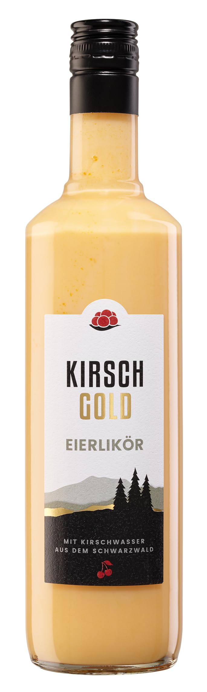 Oberkircher KIRSCHGOLD Eierlikör – kräftiger Sahne-Likör mit original Schwarzwälder Kirschwasser – cremig, goldgelb, charaktervoll & aromatisch – für Liebhaber kräftiger Liköre (1 x 0,7l)