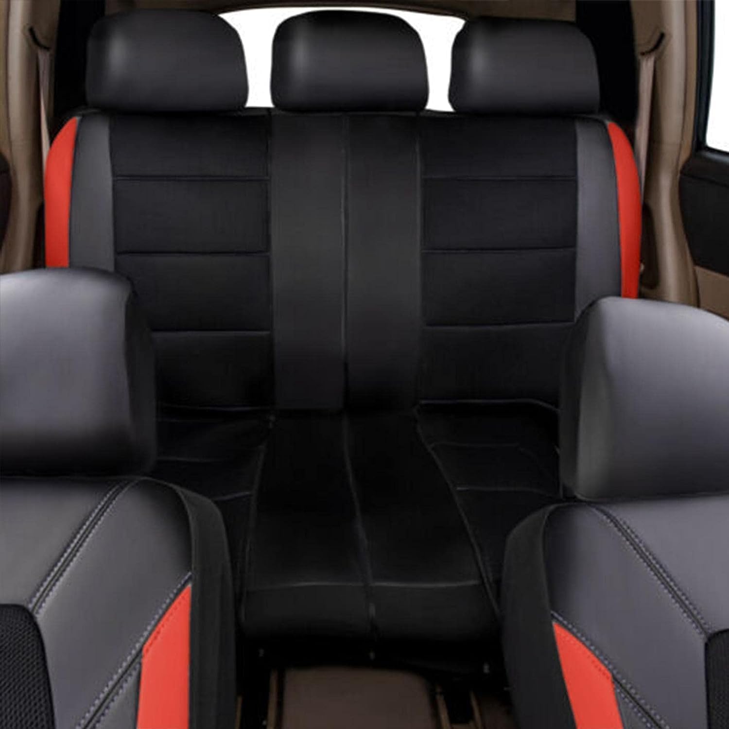 Funda Asiento Coche para Hyundai Terracan 2.9 CRDi, Fundas de Asiento de Coche Completo Juegos Cubreasientos Protectores Interior Accesorios,D-Red