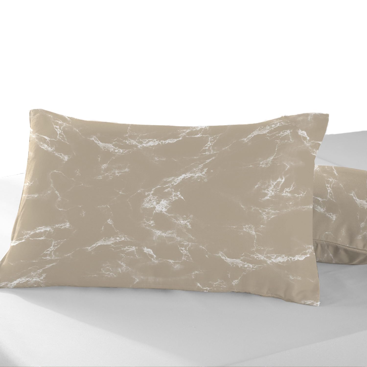 Pizuna 100% Cotton Standard Pillowcases 2 Pack White 50x75cm, 400 Thread Count Long Staple Combed Cotton Soft Pillow Cover, Sateen Weave Oxford Pillow Cases (Cooling Pillowcase 2PC) — view 40