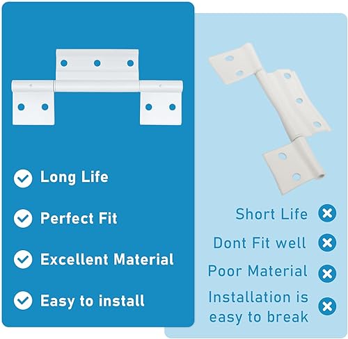 Miniatura 7 de PalpitateC Juego de bisagras de puerta Storm de repuesto para bisagras de puerta de pantalla Larson, kit de bisagras de puerta de aluminio extruido,