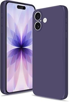 iPhone 17 Case, Btstring Soft Silicone Case Upgrade Camera Protection Shockproof Slim Case Cover Scratch Resistant Microfiber Lining Deep Purple