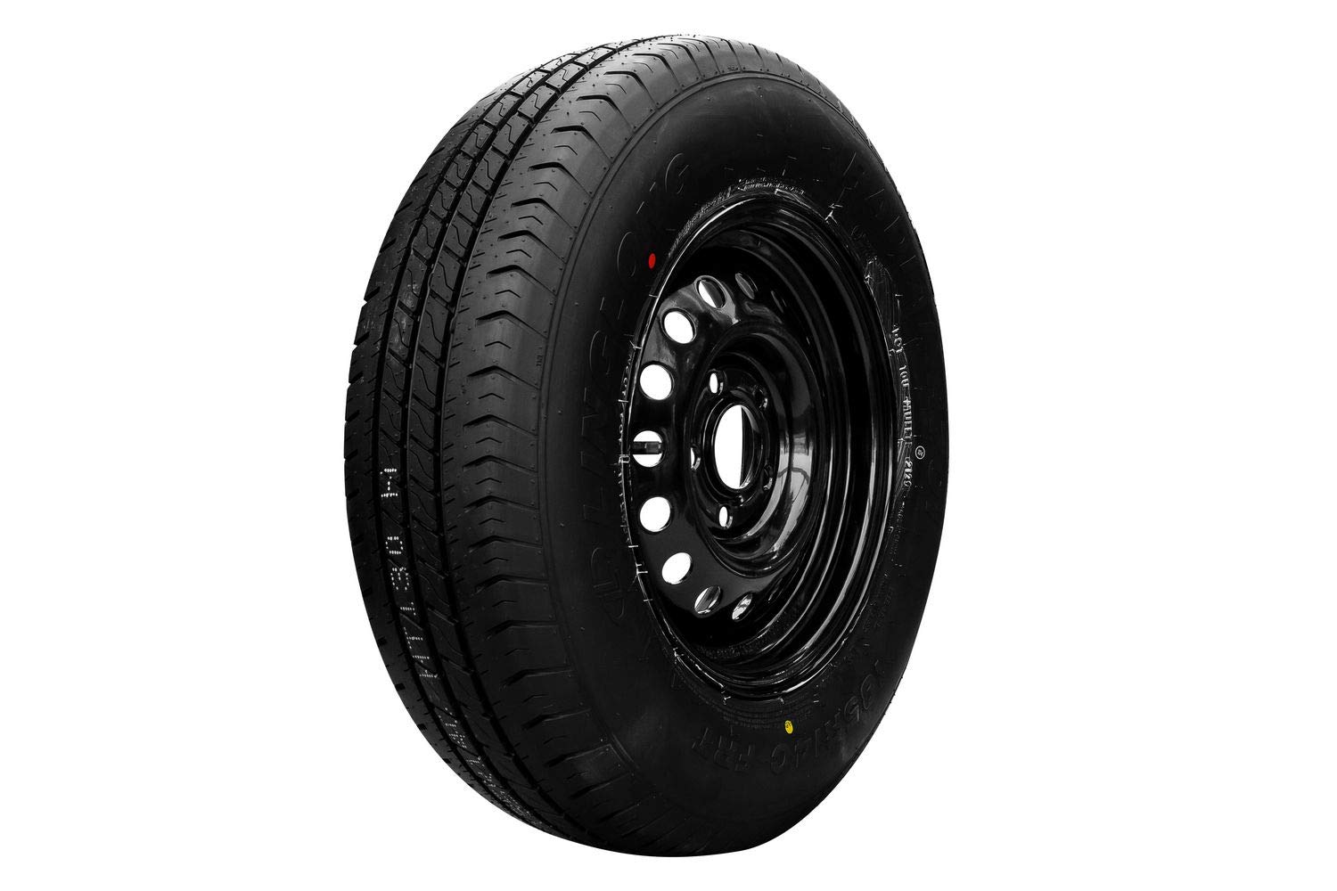 UNITRAILER Rueda para Remolque Pesado 185/80 R14C de Alta Estabilidad y 900 kg, Llanta de Acero Negra 5.5Jx14"H2 5x112 ET:30, Neumático Reforzado LINGLONG 104/102N