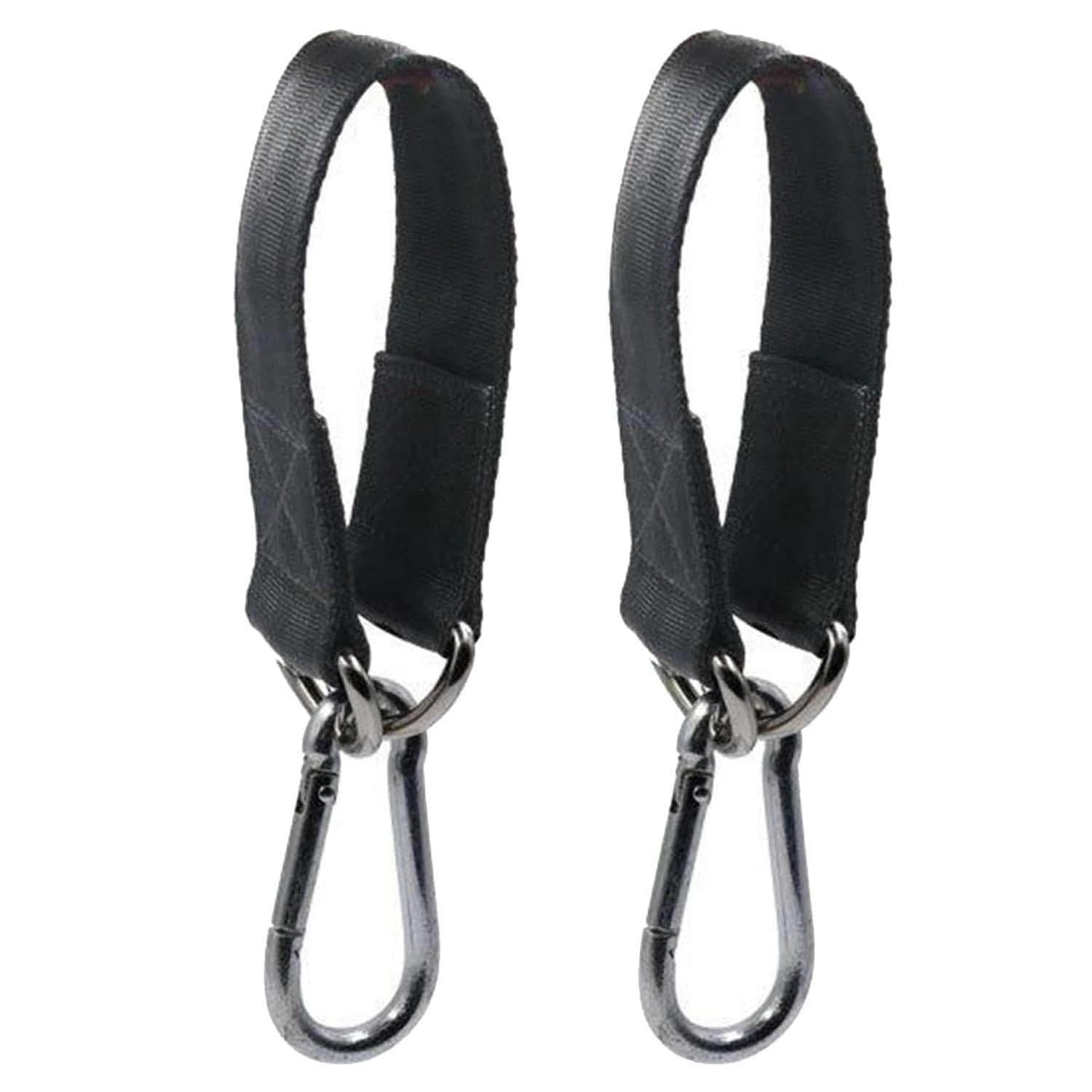 ZEACCT 2 Pcs Hanging Strap, Swing Hanging Straps, Hammock Strap, Swings Hangings Kit with Two Sturdy Carabiners for Swings, Hammocks, Playground Set and Children Swing(Black)