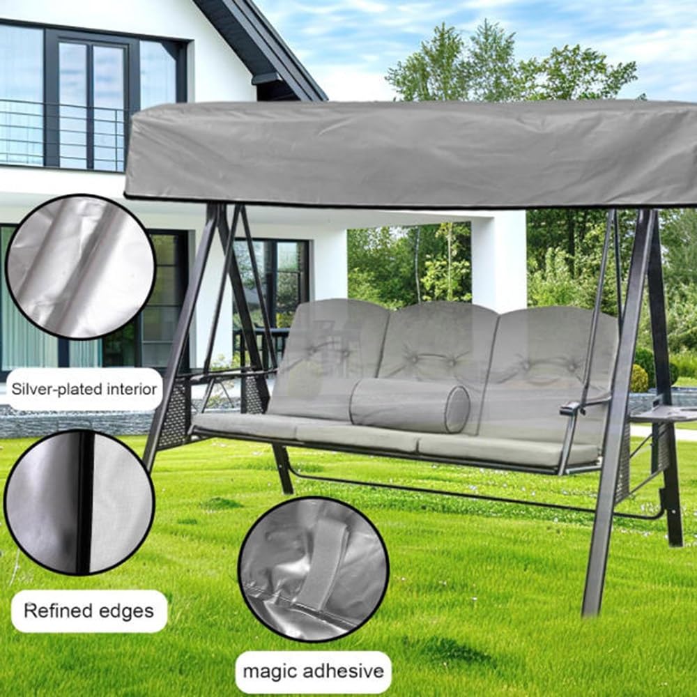 Toit De Balancelle De Jardin 2 Places Toile De Rechange Pour Balancelle Universel Pare-Soleil Imperméable Canopée Toit De Rechange Pour Balancelle De Jardin(Coffee,249x185cm/98x73in)