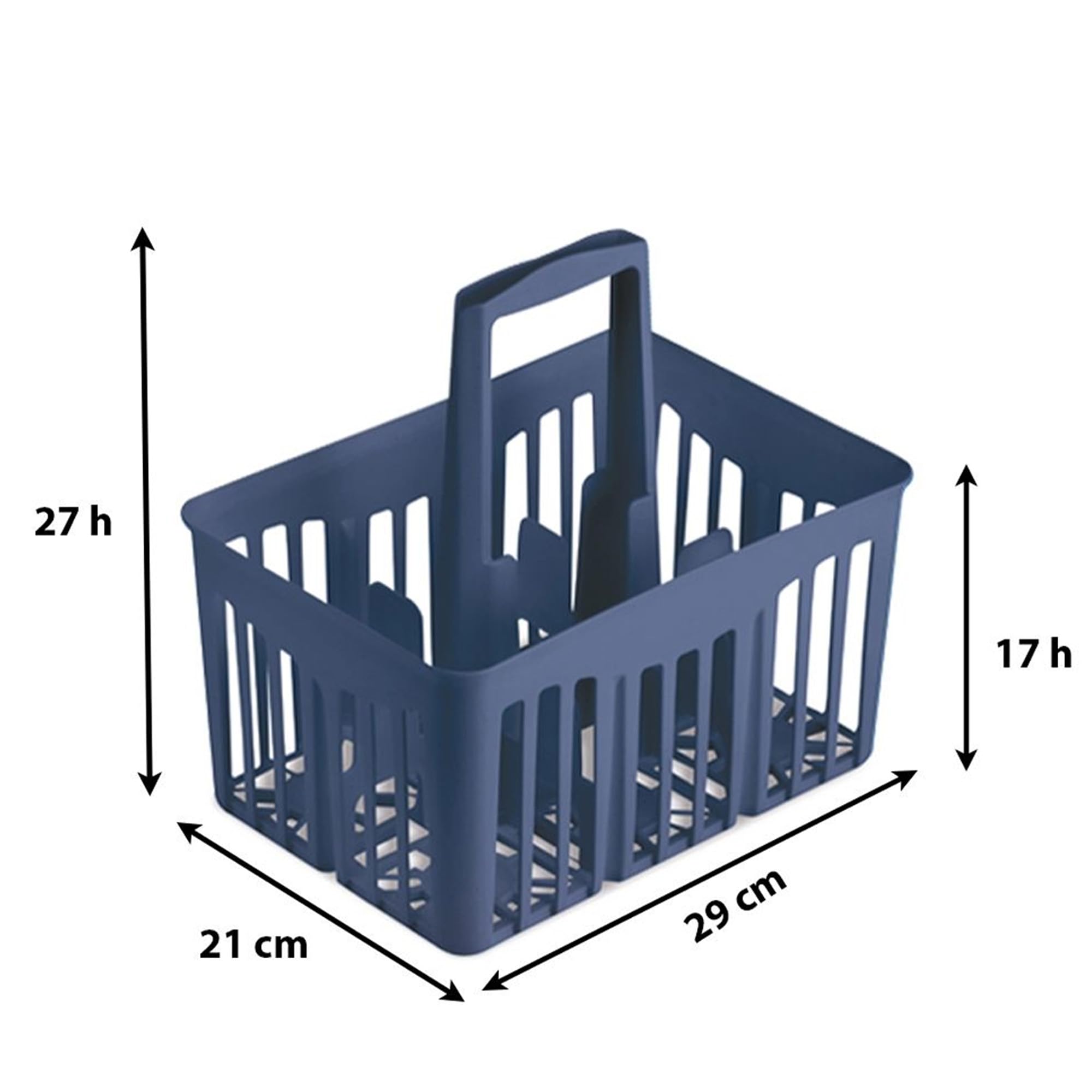 STEFANPLAST Cestello Portabottiglie, 6 Posizioni, Riciclabile, 30x21xh. 28 Cm Blu