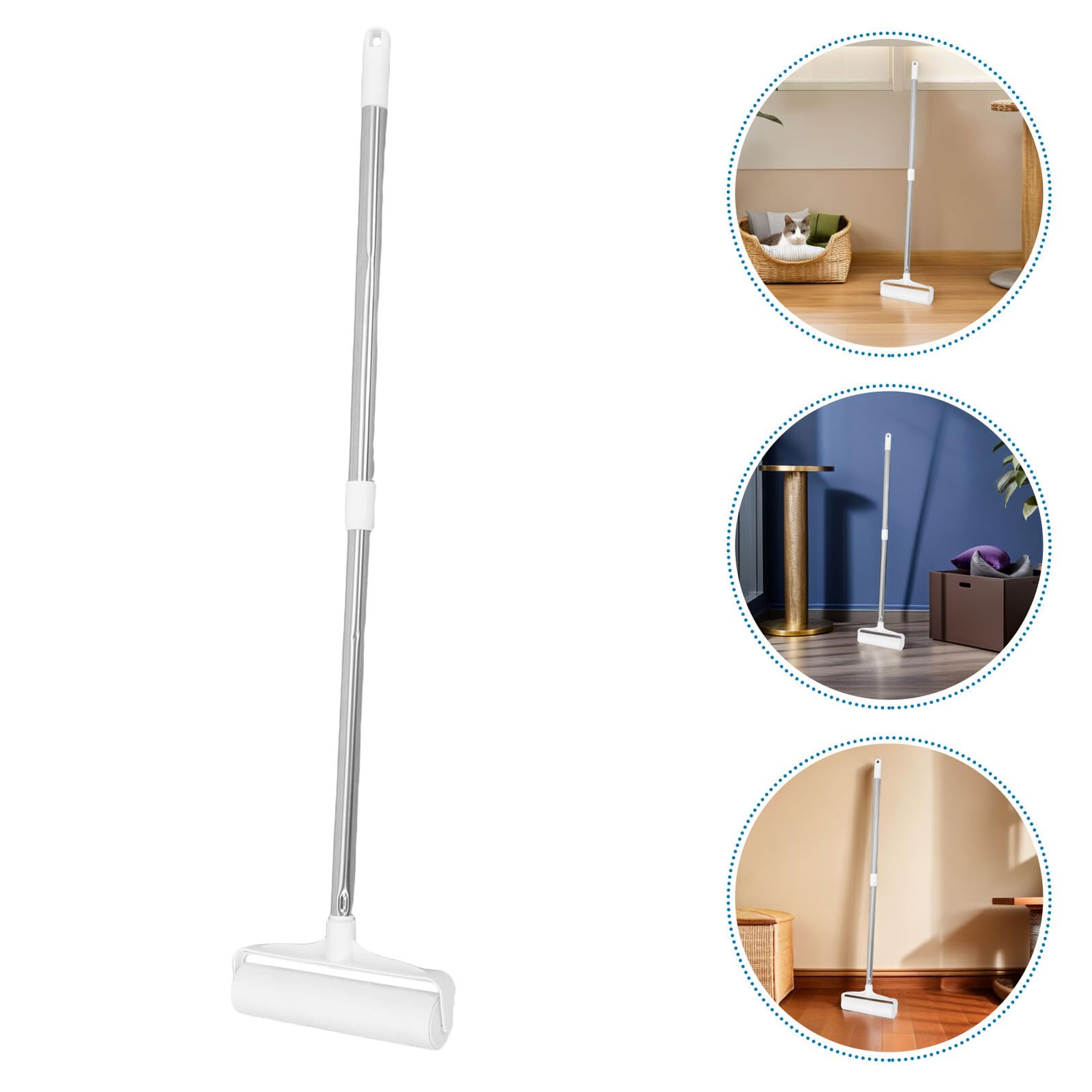 Sosoport Rullo Adesivo Antipelucchi per Tappeti e Vestiti, Rullo Grande 19 Cm 4 Pezzi di Ricambio, Rimuovi Peli Animali Domestici Portatile per Casa e Viaggio