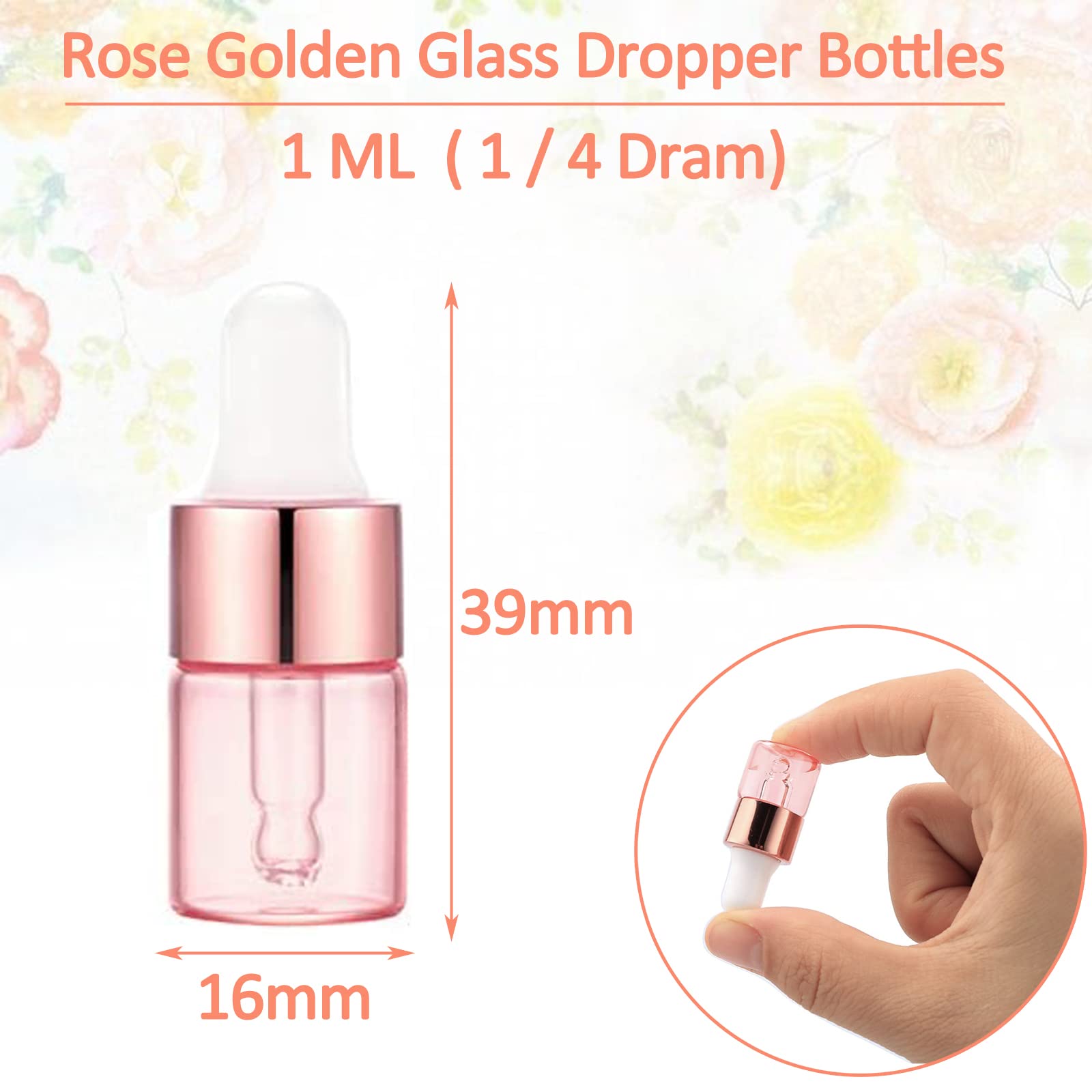 Alledomain botellas vacías mini con gotero pipetas de aleación de aluminio tapa muestras recargables para aceites