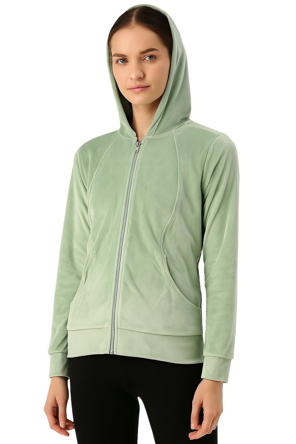 camey Women's Fleece Zip-Up Hoodie, Soft Winter Sweatshirt with Kangaroo Pockets-picture-24