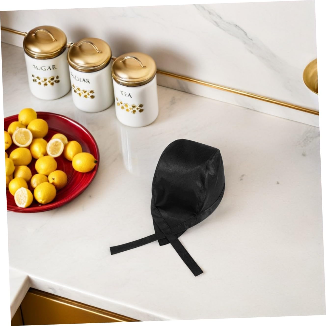 SHERCHPRY 10 Juegos De Gorras para Hombre Y Mujer Negras Unisex Ajustables para Cocina 3 Unidades X 10