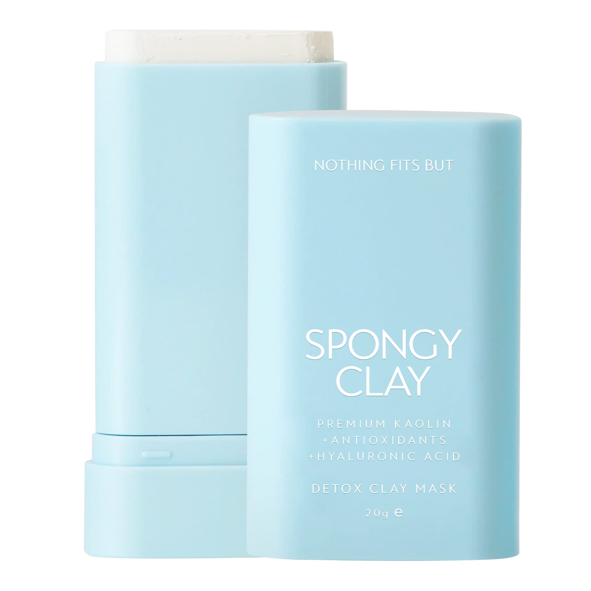 NOTHING FITS BUT PORE PURIFYING DETOX SPONGY CLAY STICK MASK & SILICONE BRUSH PAD