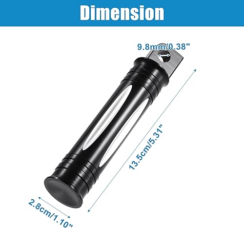 Miniatura 7 de X AUTOHAUX Estriberas masculinas de aleación de aluminio en blanco y negro Estriberas de motocicleta Pedales para Harley Davidson para Sportster