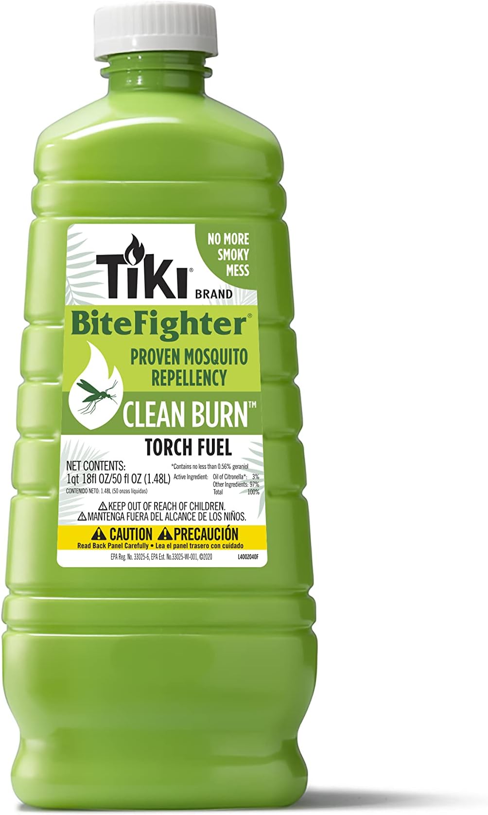 Brand 1223080 50 Ounce Tiki Torch Clean Burn Bitefighter Fuel, Green