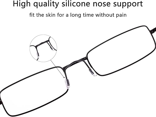 Miniatura 6 de Reading Glasses for Women Compact Slim Pocket Readers With Pen Clip Metal Case Spring Blue Light Blocking