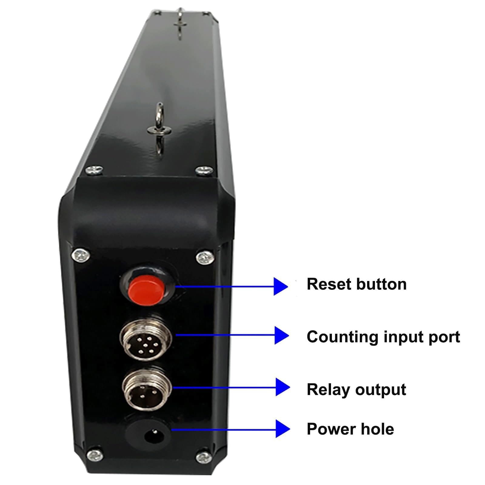 Contatore Digitale a LED per Linea di Produzione, Display a 5 cifre con Telecomando, Conta Fino a 99999, Portata del sensore di 7 m, Memoria allo spegnimento, Ideale per fabbric,