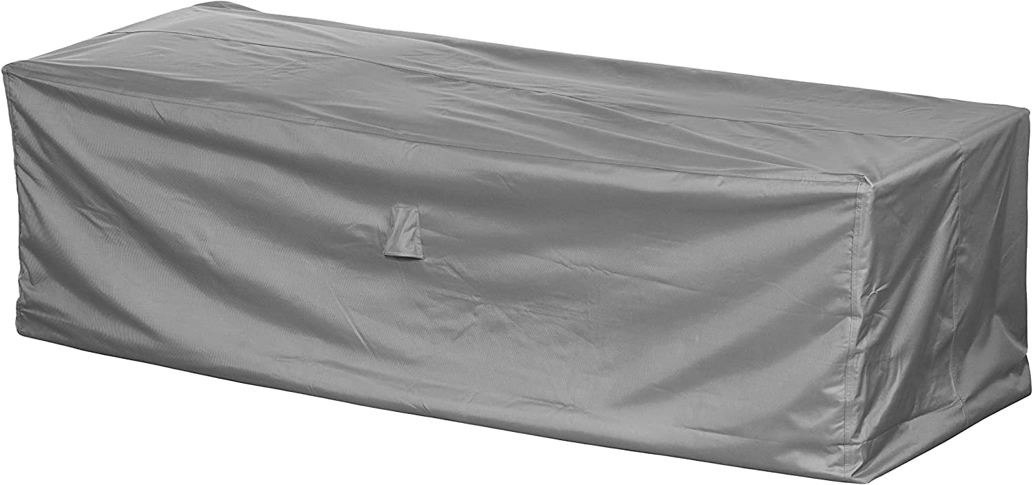 Funda protectora para sofá esquinero de jardín | 245 x 100 x 80 cm | Poliéster tejido Oxford 600D, color: gris