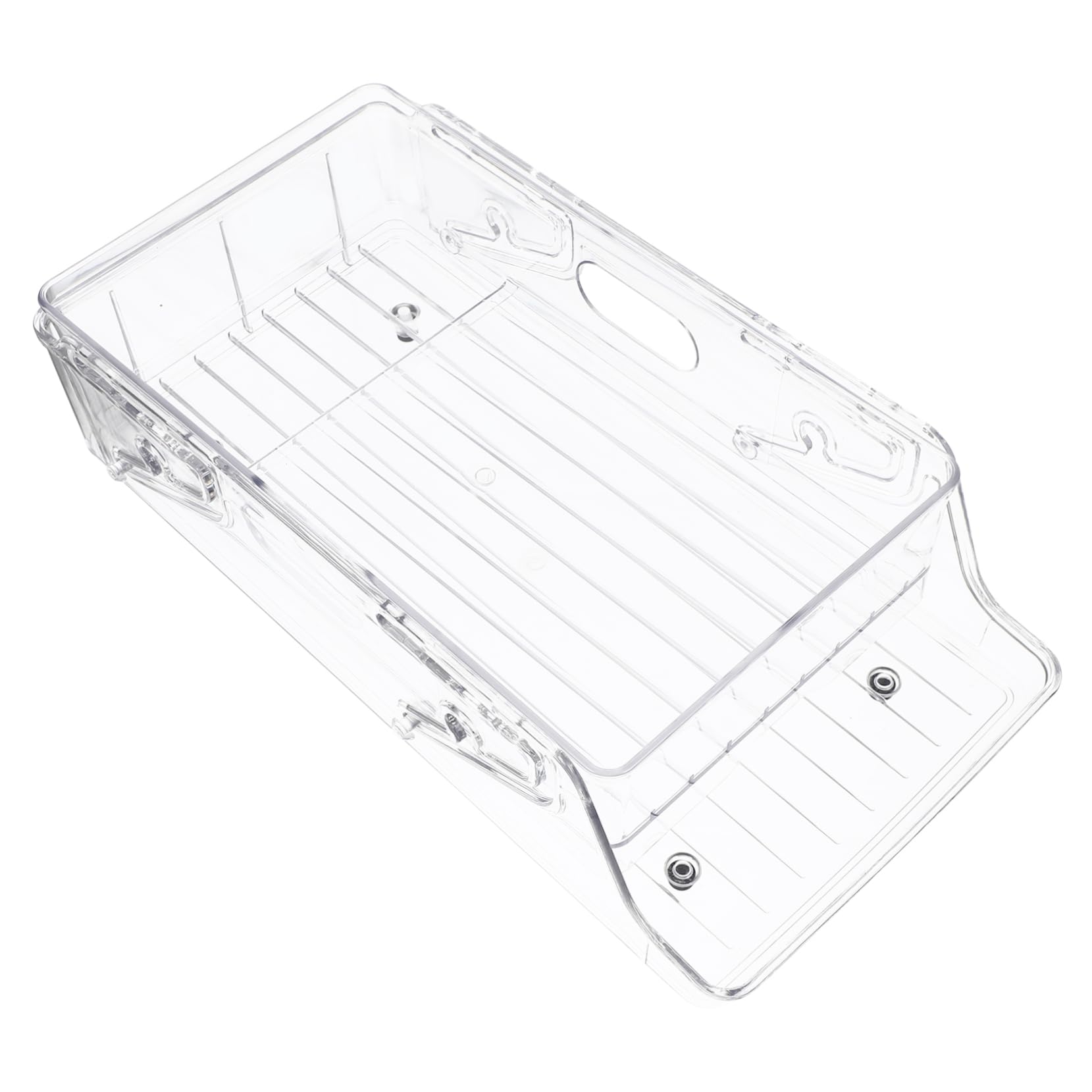 MAGICLULU Getränkeorganizer aus Transparentem Material für Dosen und Getränke Rollbar und Vielseitig Einsetzbar im Kühlschrank Küche und Büro