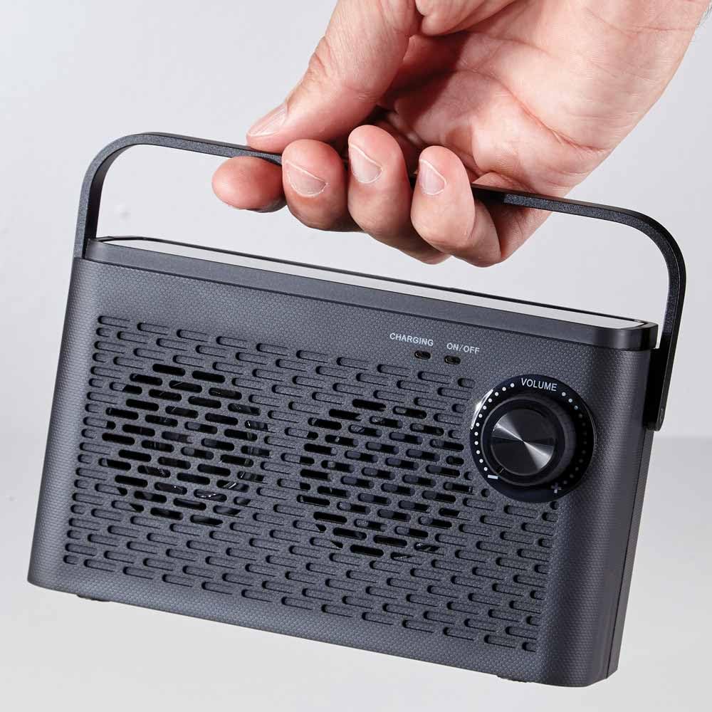 EUROtops Tragbarer TV-Sprachverstärker, 10 h Akkulaufzeit, 30 m Reichweite | Kabelloser Funklautsprecher mit klarer Sprachwiedergabe, Schwarz, Klarer tv-ton, Funkverbindung, Lange laufzeit, Vielseitig