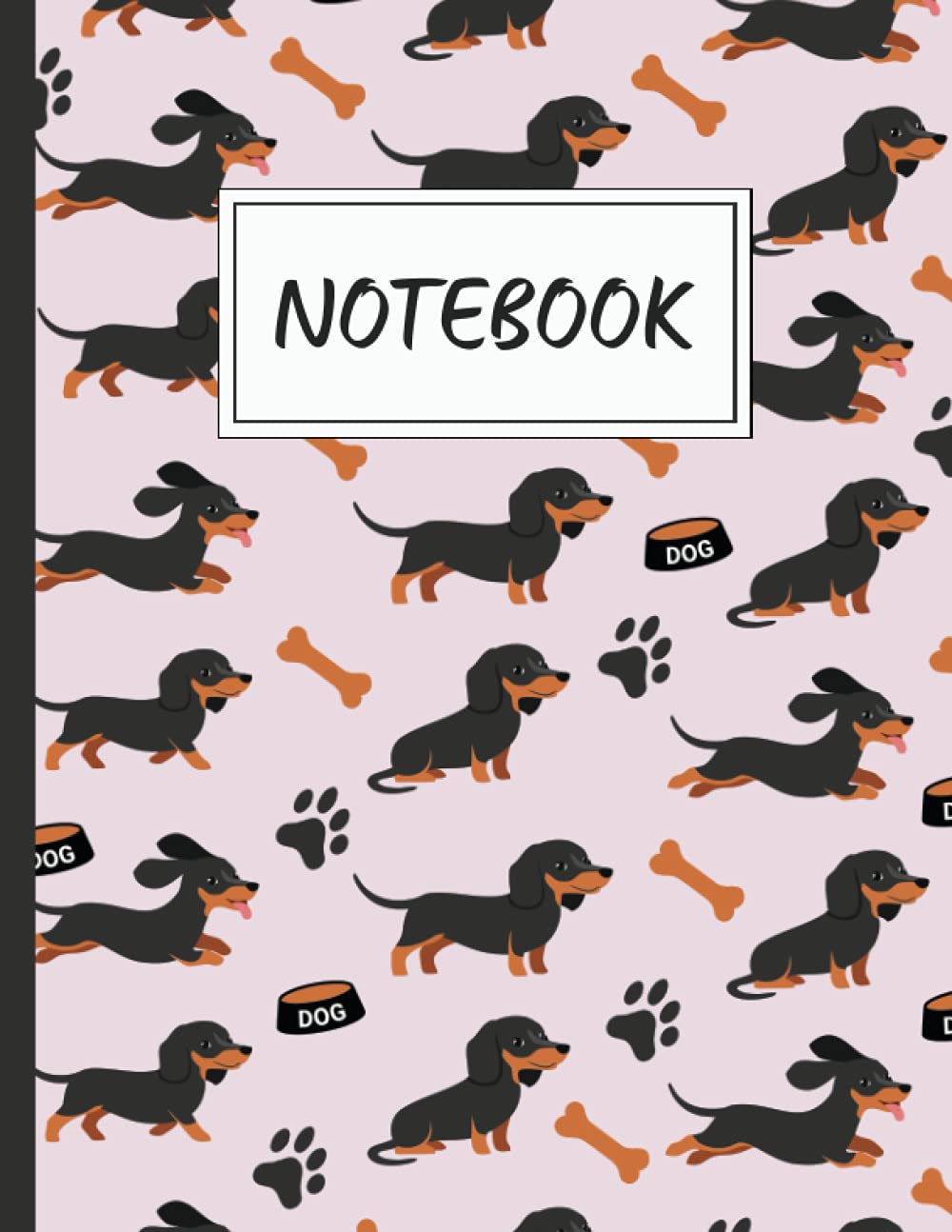 Notebook: Cute Dachshund Dog Lined Notebook - Journal - Composition Notebook, Perfect Gift Idea for Dachshund Lovers.