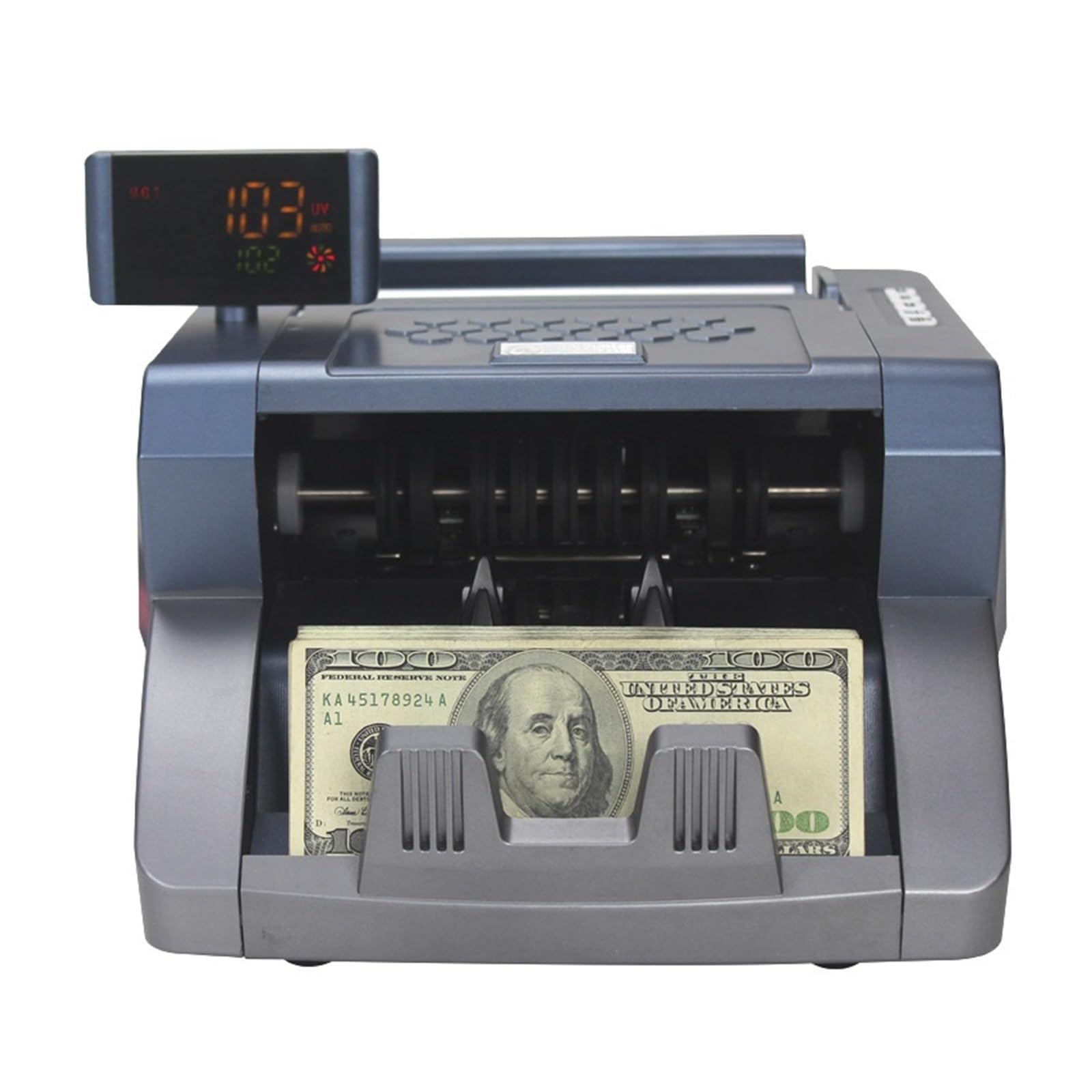 Licznik banknotów Wielowalutowa Liczarka Pieniędzy Wykrywacz Banknotów Z Obrotowym Wyświetlaczem Liczniki Banknotów UV