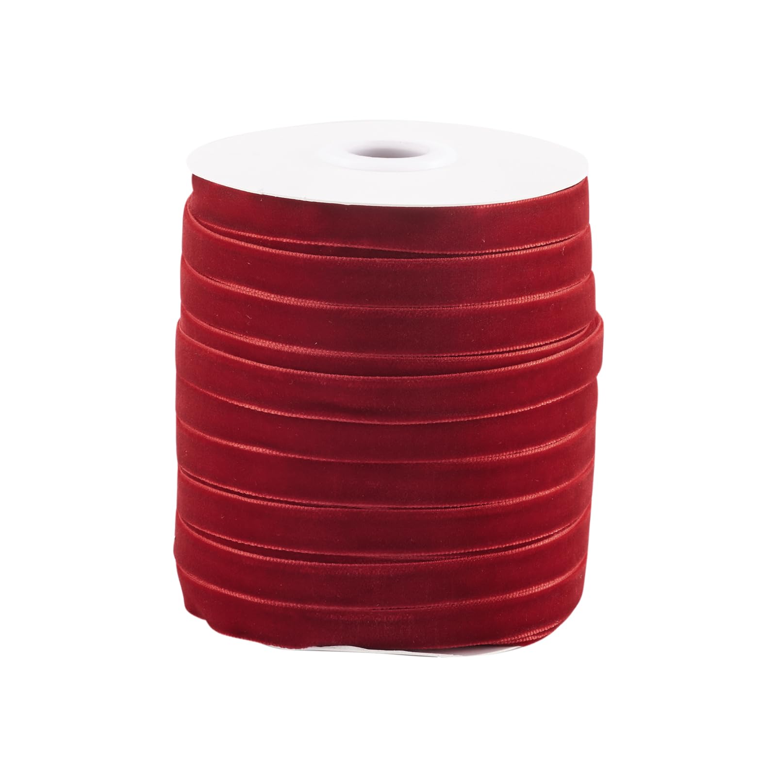 Bestewelry 50 Yards Christmas Red Flat Single Face Velvet Ribbon 3/8 inch Vintage Velvet Ribbon for Gift Packing Wrapping Hair Bow Clips Sewing