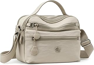 Eslcorri Crossbody Bags for Women, Small Shoulder Bag Nylon Simple Purse with Zipper, Lightweight Casual Mini Purse