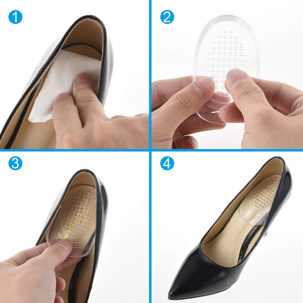 Pedimend, soletta in gel di silicone super morbido per tallone (3 paia, 6 pezzi), soletta ammortizzante, design specifico per prevenire e curare la fascite plantare, per uomini e donne, cura dei piedi
