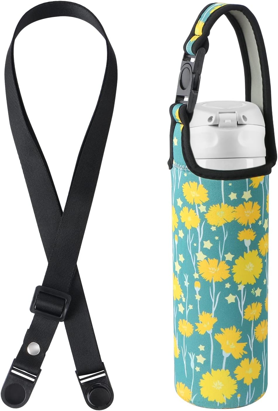 Yovoy 水筒カバー 魔法瓶カバー ペットボトルホルダー 水筒 カバー 手提げ 500ml 600ml 肩かけ かわいい おしゃれ 水筒 ボトル カバー 保温 保冷 男女兼用 ショルダーストラップ付き 黄色い花 在庫一掃 Yovoy 水筒カバー 魔法瓶カバー ペットボトルホルダー 水筒 カバー 手提げ 500ml 600ml 肩かけ かわいい おしゃれ 水筒 ボトル カバー 保温 保冷 男女兼用 ショルダーストラップ付き 黄色い花 在庫一掃