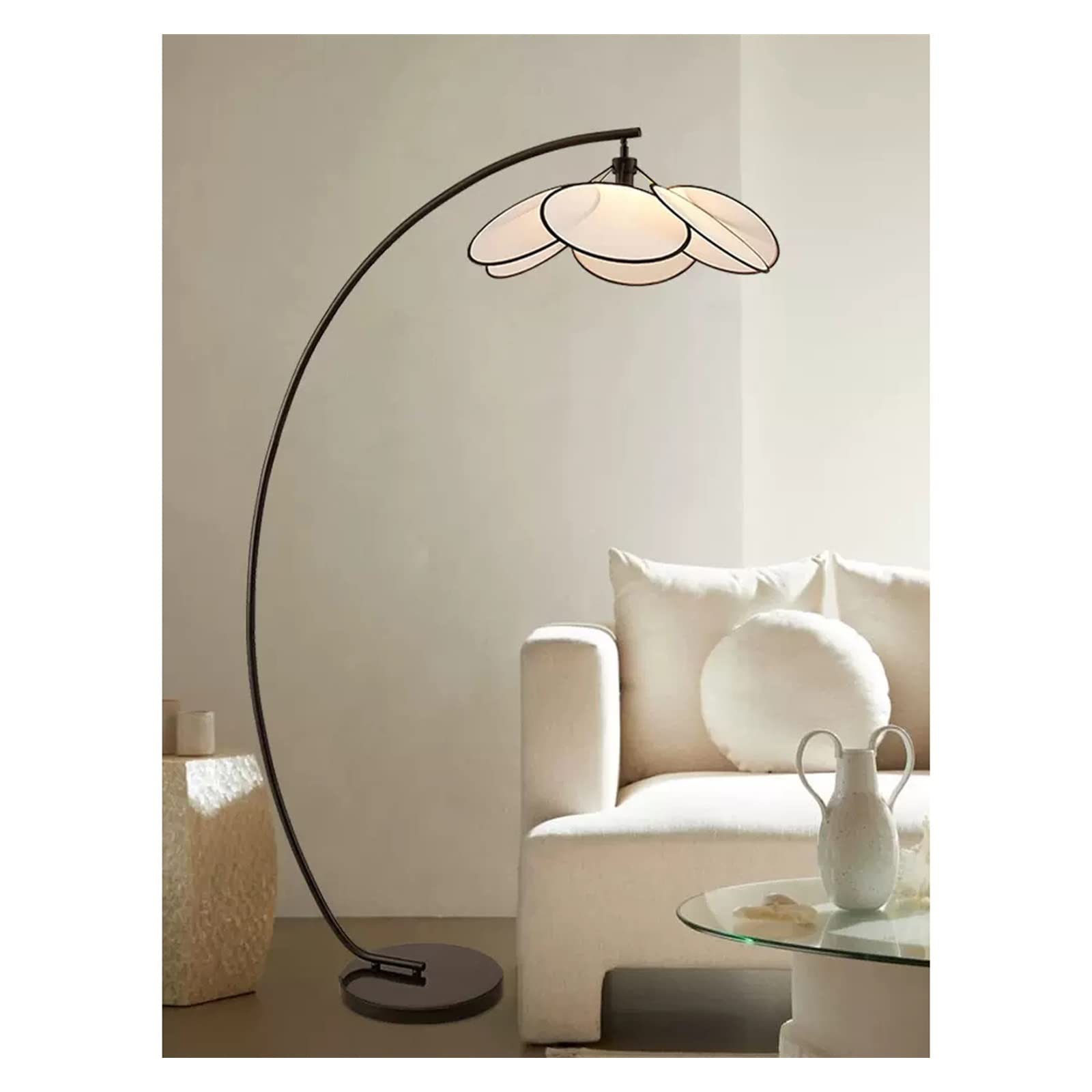 Lampada alta Soggiorno retrò minimalista (senza fonte di luce) per la sala da pranzo(Beige)