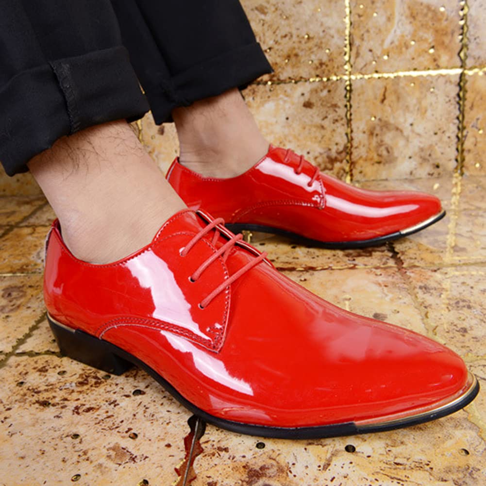 Herren Anzugschuhe Hochzeit Derby Lederschuhe Schnürhalbschuhe Oxford Schuhe Smoking Lackleder