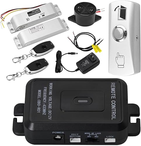 Miniatura 1 de YiToo Kit de sistema de control de acceso 433MHz Abridor de control remoto con cerradura eléctrica de perno de gota 12VDC para puerta estrecha