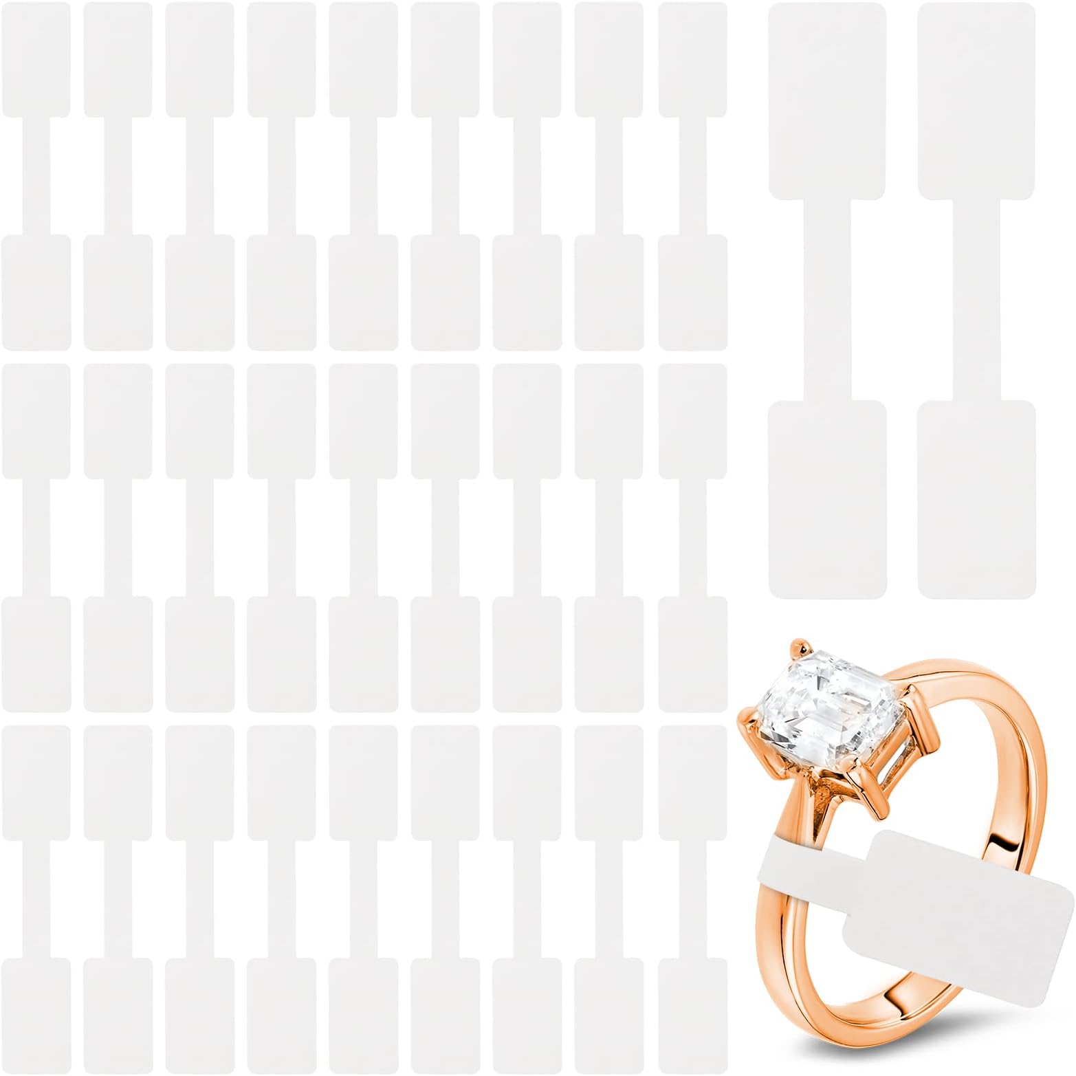 Ira Pollitt 840 Pcs Jewelry Price Tags Stickers White Jewelry Price Label Necklace Ring Jewelry Labels Paper Stickers Jewelry