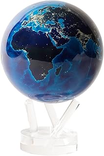 MOVA Globe – Earth at Night (6”) | Rotating Globe Powered by Light, No Batteries or Cords | City Lights Satellite Imagery | Unique Gift or Modern Desk Decor